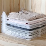 透明硬塑料叠衣板衣物家用创意透明整理收纳储物懒人叠加T恤衬衫神器折叠板（单个装）29*34.5*5.2cm