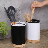 厨房用餐具收纳桶筷子勺子收纳架沥水架家用三格式可拆卸筷笼架（圆形）