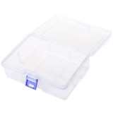 收纳盒塑料透明一体翻盖收纳盒多功能储物盒药品盒首饰盒证件收纳箱（大号）