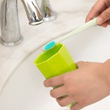 创意刷牙杯塑料杯子家用牙刷杯创意牙杯卫生间简约八角菱形情侣漱口杯