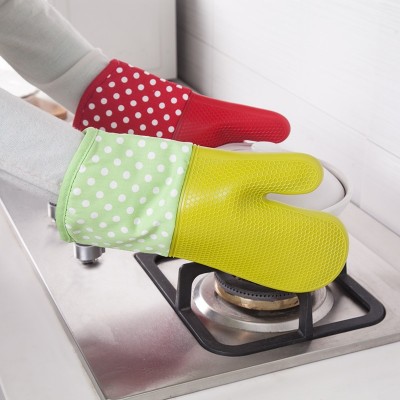 隔热手套微波炉手套厨房耐高温防烫加厚硅胶手套烘焙防热烤箱手套
