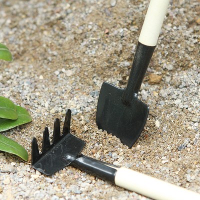 家用植物园艺松土工具套装盆栽种花铲子花锹耙子多肉组合工具三件套小铁铲