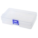 收纳盒塑料透明一体翻盖收纳盒多功能储物盒药品盒首饰盒证件收纳箱（小号）