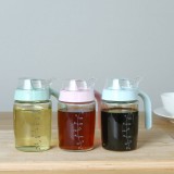 玻璃油瓶厨房用油瓶家用装油的小瓶子透明硅胶防漏装油瓶油壶大容量（300ml）