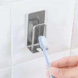 牙刷置物架不锈钢牙刷架厕所刷牙杯架子置物架免打孔吸壁式牙刷架