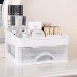 化妆品收纳盒桌面整理箱梳妆台防尘置物架抽屉式护肤品收纳箱化妆盒（一高一低）