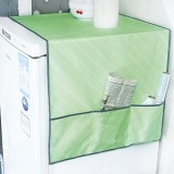 滚筒洗衣机罩斜纹布冰箱防尘罩洗衣机罩家电顶部防水盖巾收纳挂袋（374）