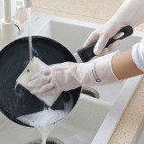 居家橡胶防水手套加厚塑胶手套厨房清洁耐用轻型灵巧家手洗衣洗碗胶皮手套XSJ-085(S码)