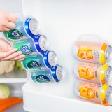 冰箱家用塑料整理箱抽屉式冷冻收纳盒子手提抽屉式易拉罐整理架饮料收纳盒