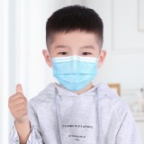 全球仓一次性医用儿童口罩三层防护男女童学生口鼻罩防尘防病菌透气防护口罩（20只/袋）