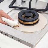 厨房燃气灶圆形耐高温保护垫玻璃纤维白色煤气灶清洁垫防油防污反复使用可水洗