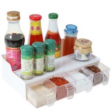 调料盒佐料盒多功能调料罐套装厨房用品抽屉式四格可视置物架子盐罐调味盒