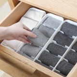 斜坡收纳盒家用袜子内裤可叠加梯形塑料储物盒桌面抽屉式袜子盒（小号五格）