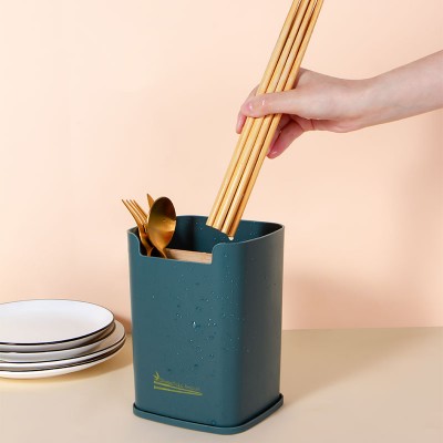 厨房筷子篓家用放餐具勺子沥水架创意多功能置物架方形分格筷子笼
