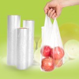 家用加厚背心型保鲜袋食品袋包装袋透明塑料袋手提袋超市连卷袋子 100只装（大号）OKS-420