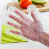 家用加厚型餐饮美容一次性手套烘焙手膜美发食品龙虾透明薄膜手套（100只）opp袋装