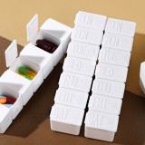 家用药盒分药盒七格药品随身收纳盒一周装药盒子药片盒迷你便携小药盒