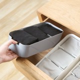家用饭盒状可叠加收纳盒贴身衣物收纳分格宿舍衣柜桌面整理盒置物盒（大号三格）