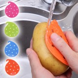 时尚创意密集软齿多用水果蔬菜刷厨房工具蔬果刷土豆刨清洗刷洗菜刷隔热垫 E-098