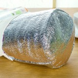韩国棉麻波点便当包手拎包冰包饭盒保温包防水包野餐学生带饭提包