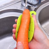 时尚创意密集软齿多用水果蔬菜刷厨房工具蔬果刷土豆刨清洗刷洗菜刷隔热垫 E-098