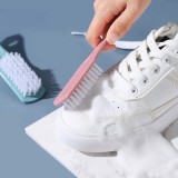 多功能清洁软毛长柄鞋刷子洗衣服洗鞋家用浴盆刷板刷毛刷鞋刷 17CM（白色毛刷）