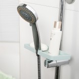 创意日式素色浴室花洒置物架 卫生间洗浴用品小平台收纳架