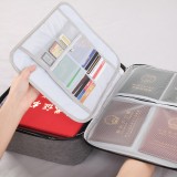 证件收纳包盒家用家庭多层大容量多功能箱证书文件护照卡包整理袋（带锁）