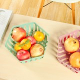 家用水果盘零食盘干果盘创意六角水果盘干果盒沥水盘点心盒糖果盒