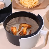 空气炸锅专用纸盘家用食品级耐高温吸油纸食物烘焙硅油纸烧烤圆形（50张）
