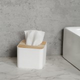 欧式加厚纸巾盒家用客厅创意餐巾盒带盖抽纸盒木质收纳盒酒店餐巾纸盒（方形）