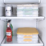 家用速冻水饺馄饨收纳盒冰箱鸡蛋保鲜盒密封盒多层托盘分格饺子盒（分格款）三层63格