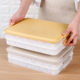 家用速冻水饺馄饨收纳盒冰箱鸡蛋保鲜盒密封盒多层托盘分格饺子盒（分格款）三层63格
