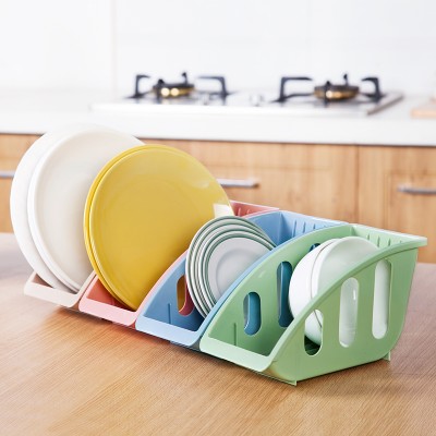 厨房置物架用品用具餐具洗放盘子置放扇形带卡槽碗碟收纳架碗柜水槽沥水碗架
