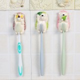 牙刷置物架卡通创意牙刷挂架子卫生间卡通刺猬树脂吸壁式情侣壁挂牙刷架