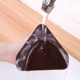 魔力海绵擦厨房带手柄刷洗锅底锅具强力去污除垢清洁刷（金刚擦褐色底）三角款