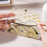 眼镜盒便携简约墨镜整理盒动物透明柔软防撞眼镜盒收纳盒可爱小清新眼睛盒 593AF