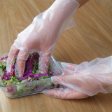 加厚一次性手套抽取式食品餐饮小龙虾透明薄膜手套（100只装）