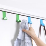 创意免钉不锈钢门后多功能挂钩衣物收纳钩子厨房卫生间承重墙壁挂（两只装）BXX-3001