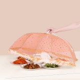 家用饭菜罩子防苍蝇盖餐桌罩剩菜食物饭罩家用防尘遮菜伞可折叠蕾丝边菜罩 （日月星款） 正六边形