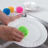 特细纤维彩色圆球款不粘锅清洁球强力厨房洗碗钢丝球不伤涂层洗锅不沾油