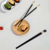家用合金筷子厨房高档耐高温易清洗防滑防霉筷日式料理专用尖头筷子（10双1盒）