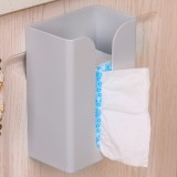 家用免打孔壁挂式纸巾盒厨房无痕倒挂抽纸盒多功能厕所纸巾架
