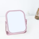便携式镜子宿舍化妆镜随身镜梳妆小镜子360度可旋转可旋转台式双面镜子 方形
