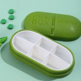 创意药片状六格大容量便携一周药盒分类药盒迷你随身分装盒旅行小药盒子