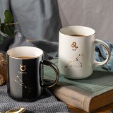 博沃星座马克杯咖啡杯陶瓷杯情侣杯喝水杯杯子创意个性潮流水杯茶杯BOWO199(400ML)