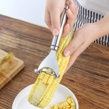 家用加厚304不锈钢玉米刨粒器长柄锯齿玉米剥粒器厨房削玉米刀