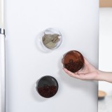 磁吸式圆形壁挂调味罐冰箱磁铁调料盒透明杂粮干货收纳盒厨房调料罐