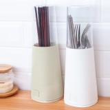 筷子收纳盒创意厨房沥水塑料防霉筷笼梯形可拆卸带盖防尘筷子筒筷子笼