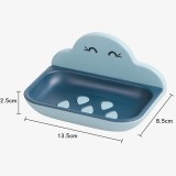 创意云朵双层肥皂盒吸盘壁挂式香皂盒架可爱沥水卫生间免打孔置物架皂盒子